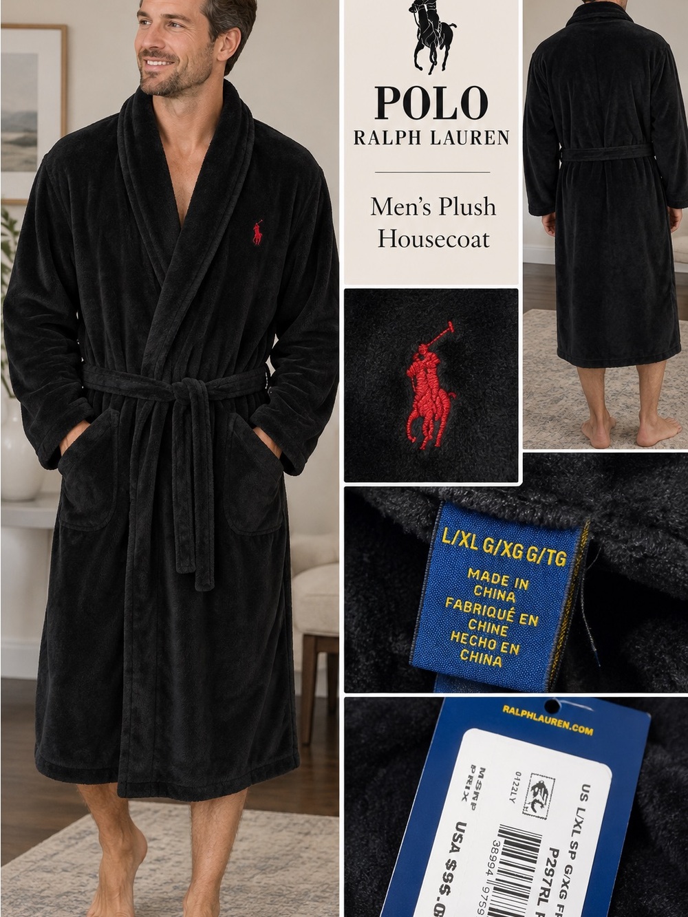 Men's Plush Housecoat